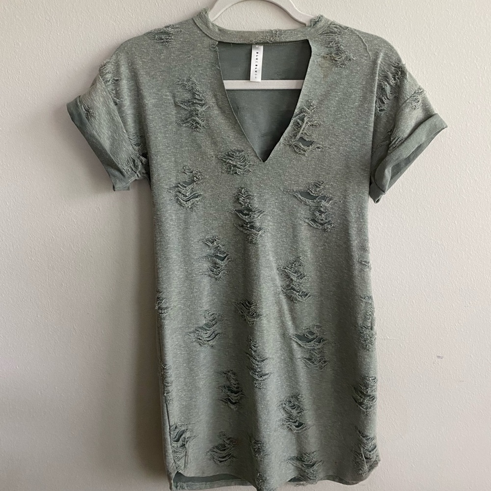 Light Green Ripped Dress